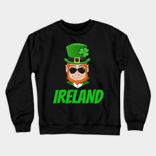 Funny Saint Patricks Day love Ireland Leprechaun Crewneck Sweatshirt